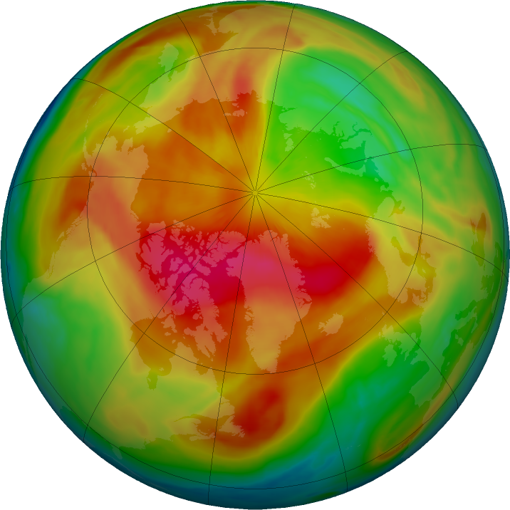 Arctic ozone map for 18 March 2017